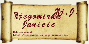 Njegomirka Janičić vizit kartica